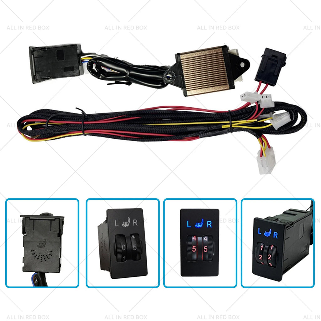 2X Car Seat Heater Kit 12V 5-Level for Universal Seats