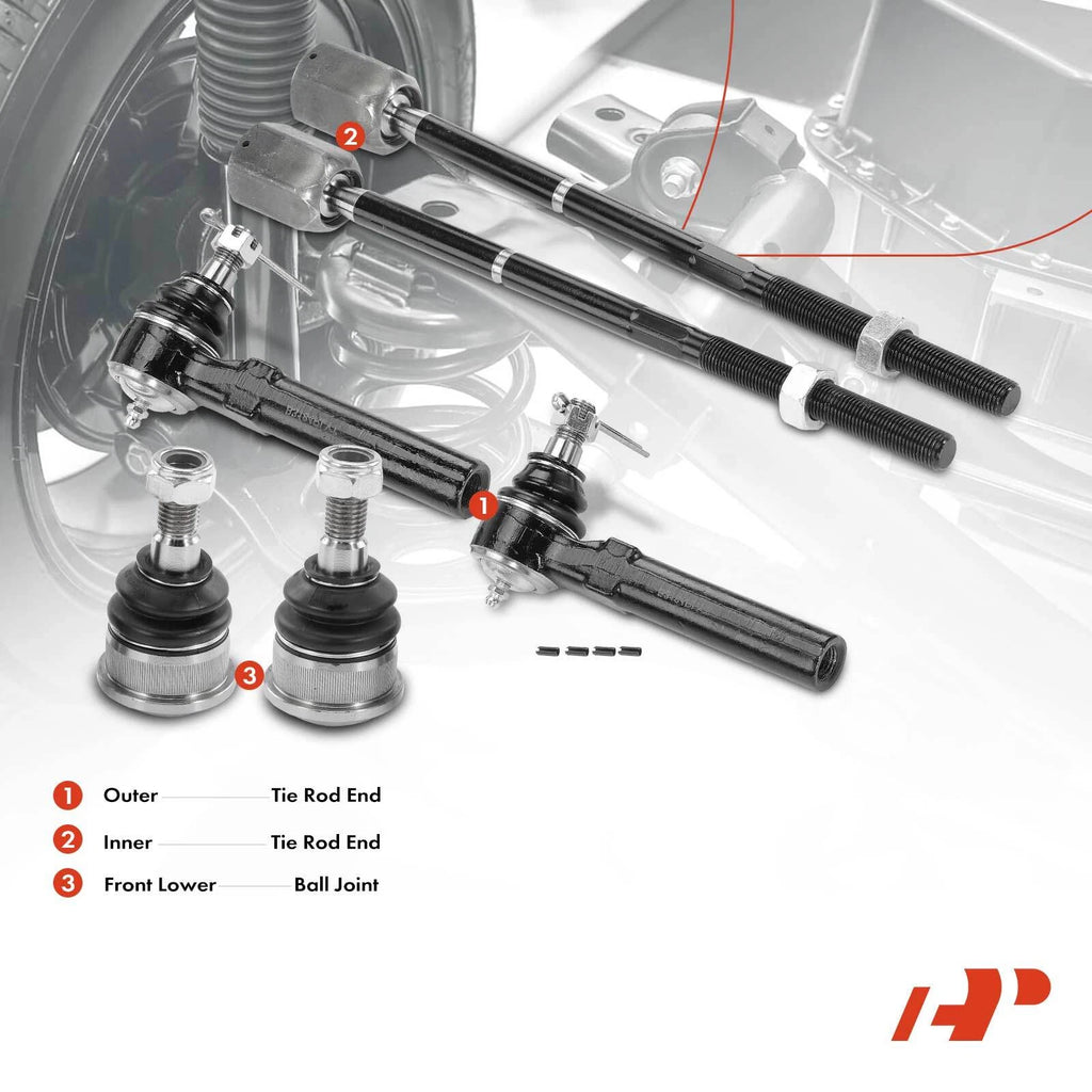 6X Tie Rod Ends & Ball Joints for Ford Mustang (1994-2004)