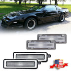 Clear Front & Rear Bumper Side Marker Lights for Pontiac Trans Am Firebird (1982–1992)