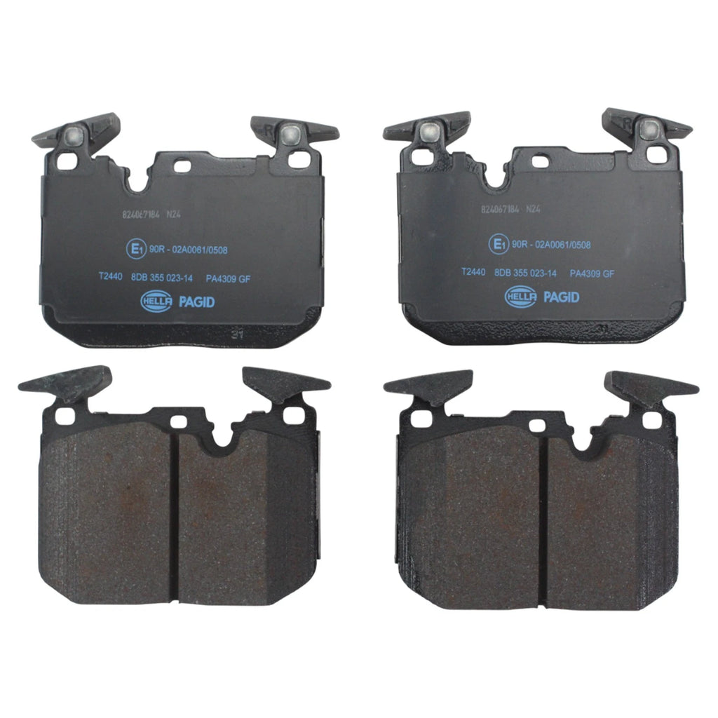 Set of 4 Hella Front Low-Met Disc Brake Pads for BMW F80 M3 F83 M4 (2012–2020)