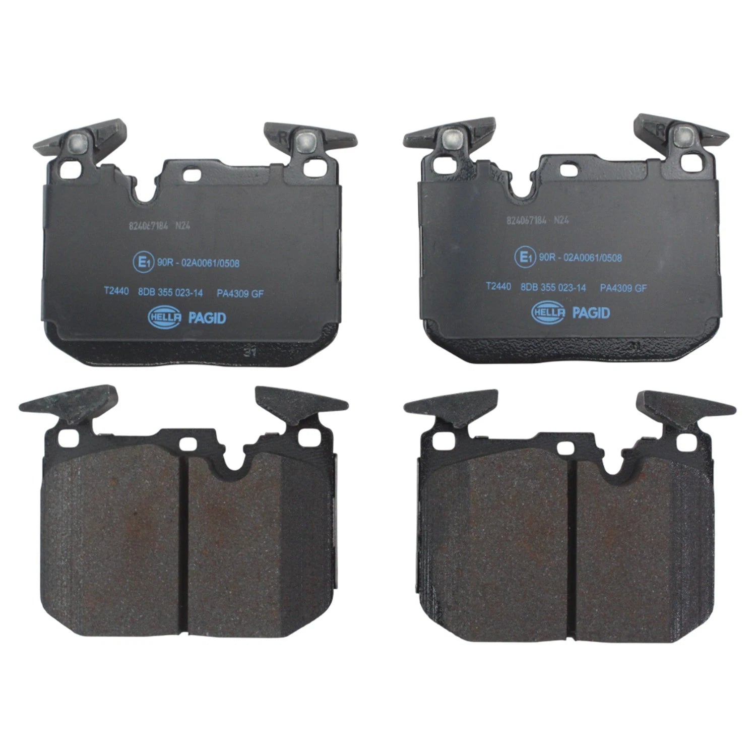 Set of 4 Hella Front Low-Met Disc Brake Pads for BMW F80 M3 F83 M4 (2012–2020)