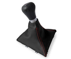 Leather Manual Shift Boot Cover for BMW F30 F31 F32 F33 (2014–2019) Red Stitch