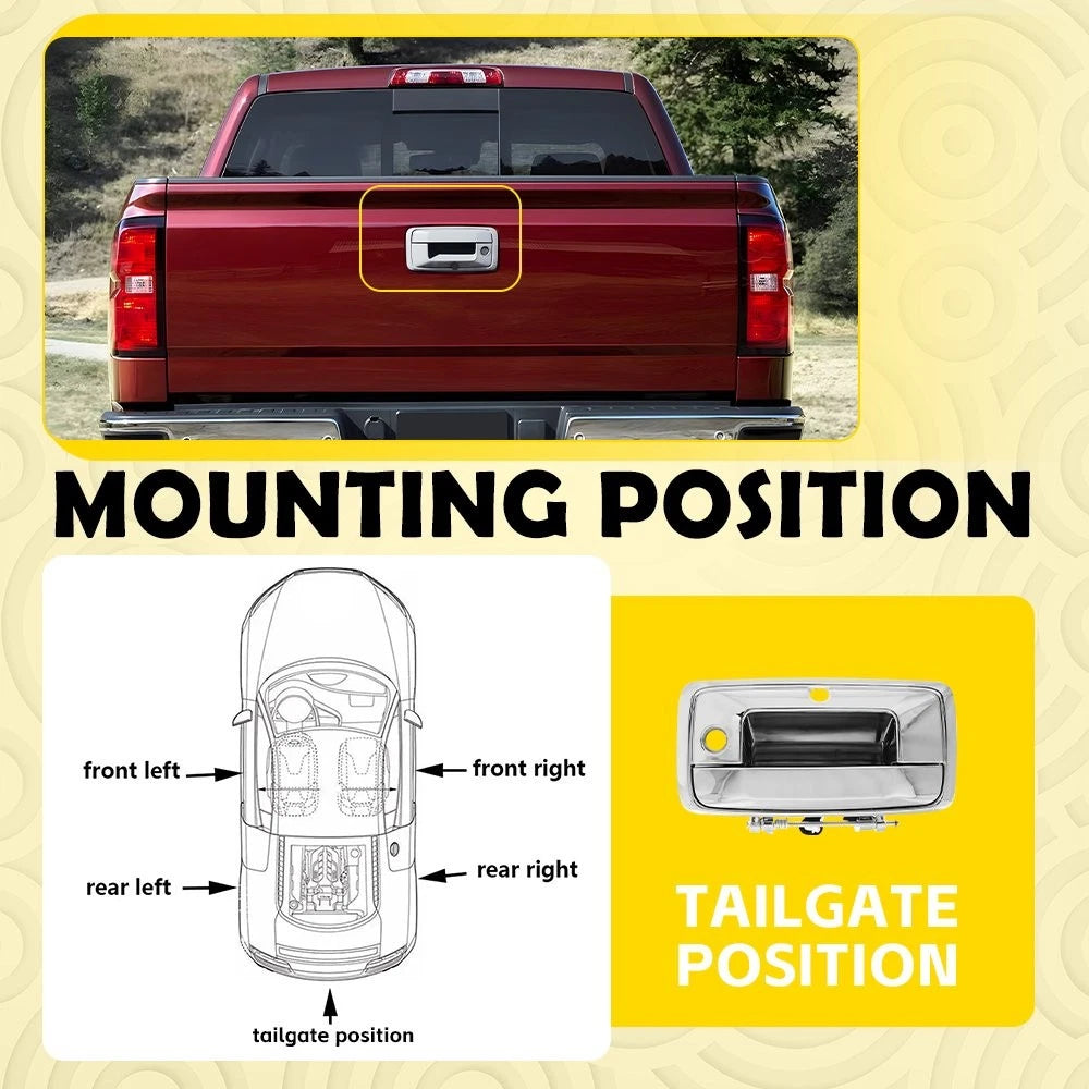 Chrome Tailgate Handle for Chevy Silverado GMC Sierra 1500 2500 (2014–2015)