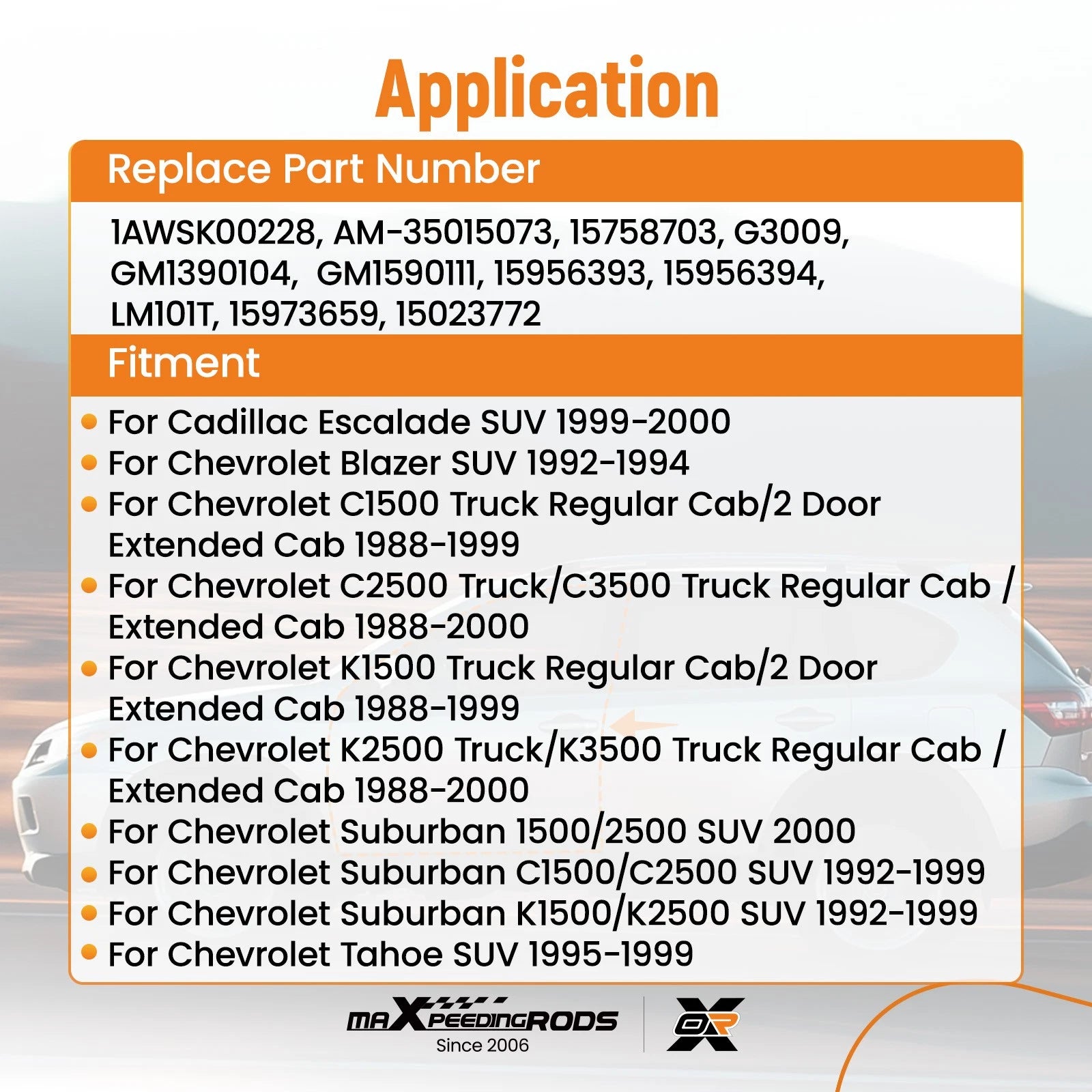 Door Window Sweep for Chevrolet C1500/K1500 Extended (1988-1999)