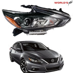 Headlight Assembly for Nissan Altima (2016–2018) Halogen Black Right Side