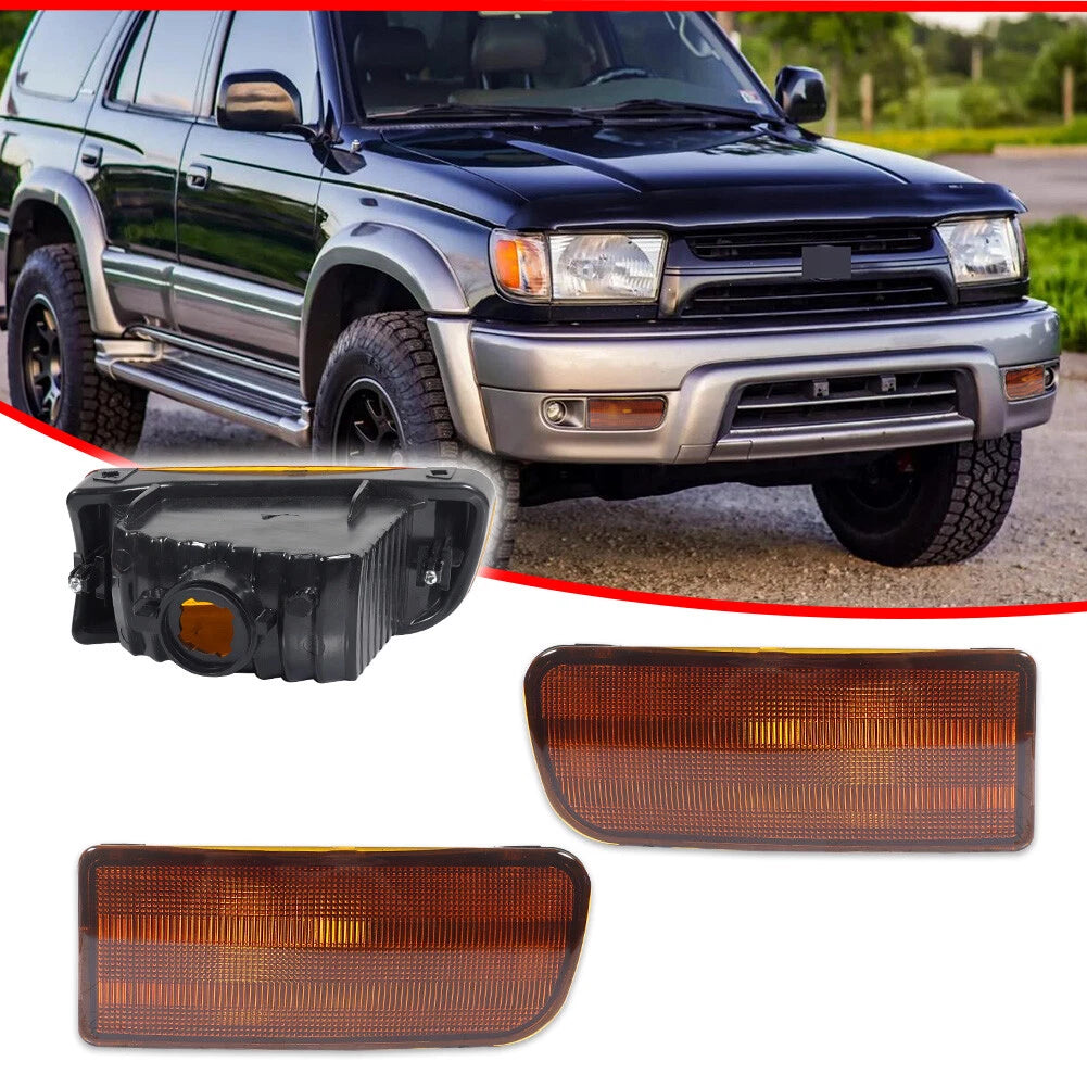 2X Amber Front Bumper Turn Signal Light Covers for Toyota 4Runner (1999–2002)