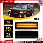 2X Smoke Amber LED Side Marker Lights for Chevy S10 GMC Jimmy S15 (1994–2004)