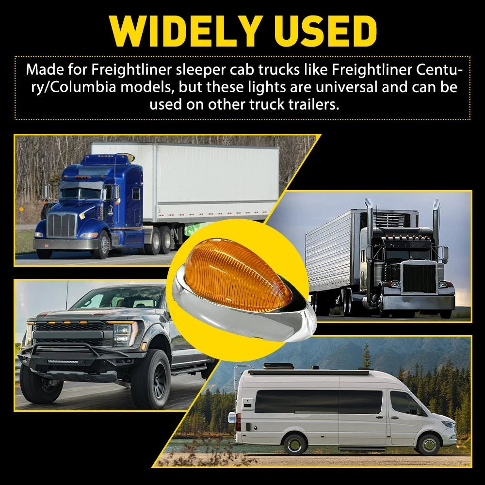 LED Side Marker Light for Freightliner Sleeper Cab Truck (Universal)