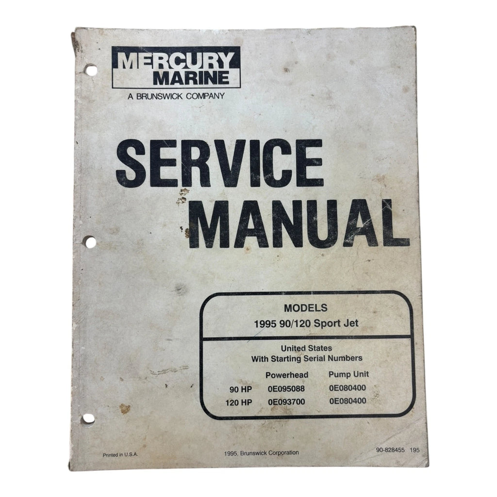 Service Manual for Mercury Marine 90/120 Sport Jet (1995) 90-828455