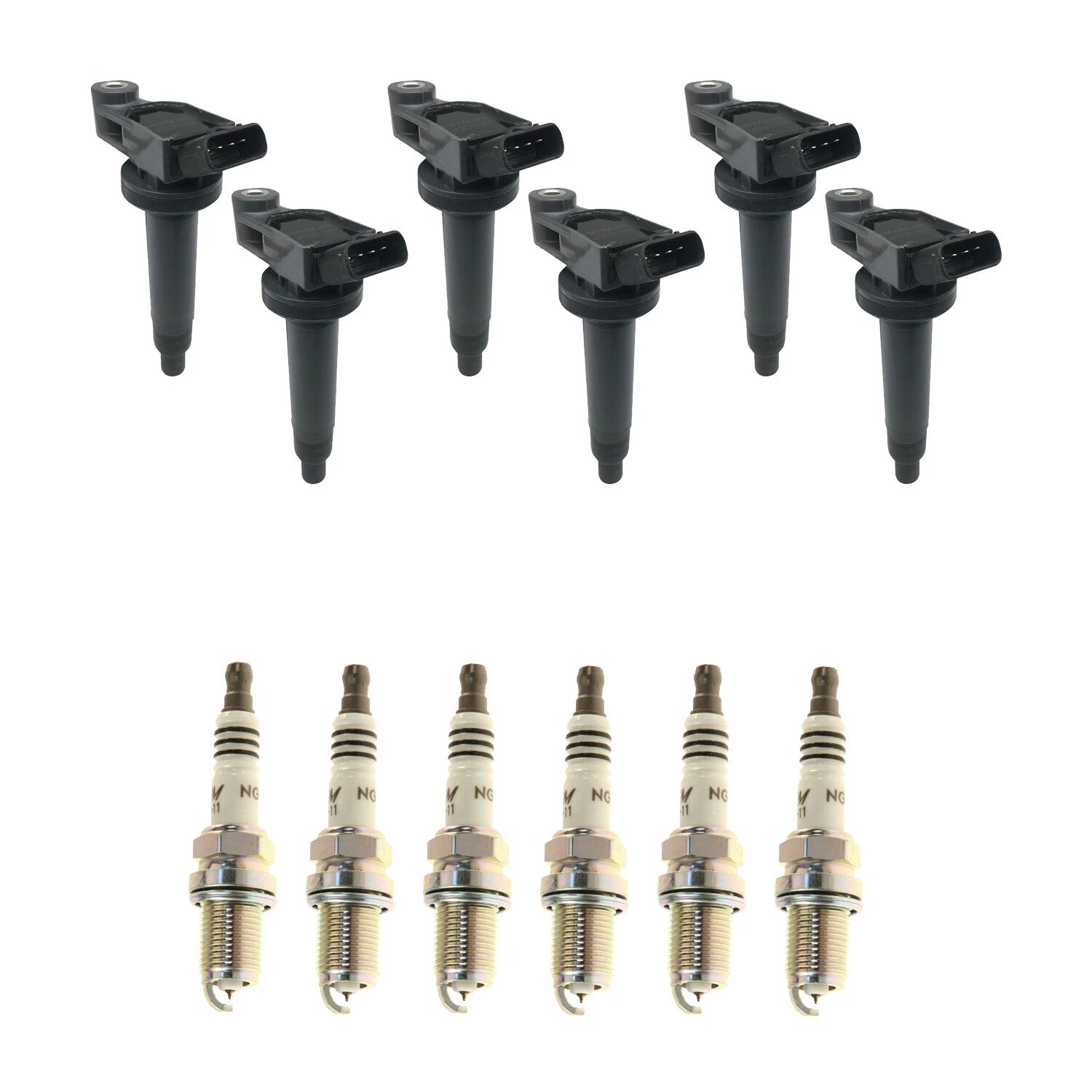 Set of 6 Ignition Coils & NGK Iridium Spark Plugs for Toyota Avalon, Camry, Sienna (1995–2005)