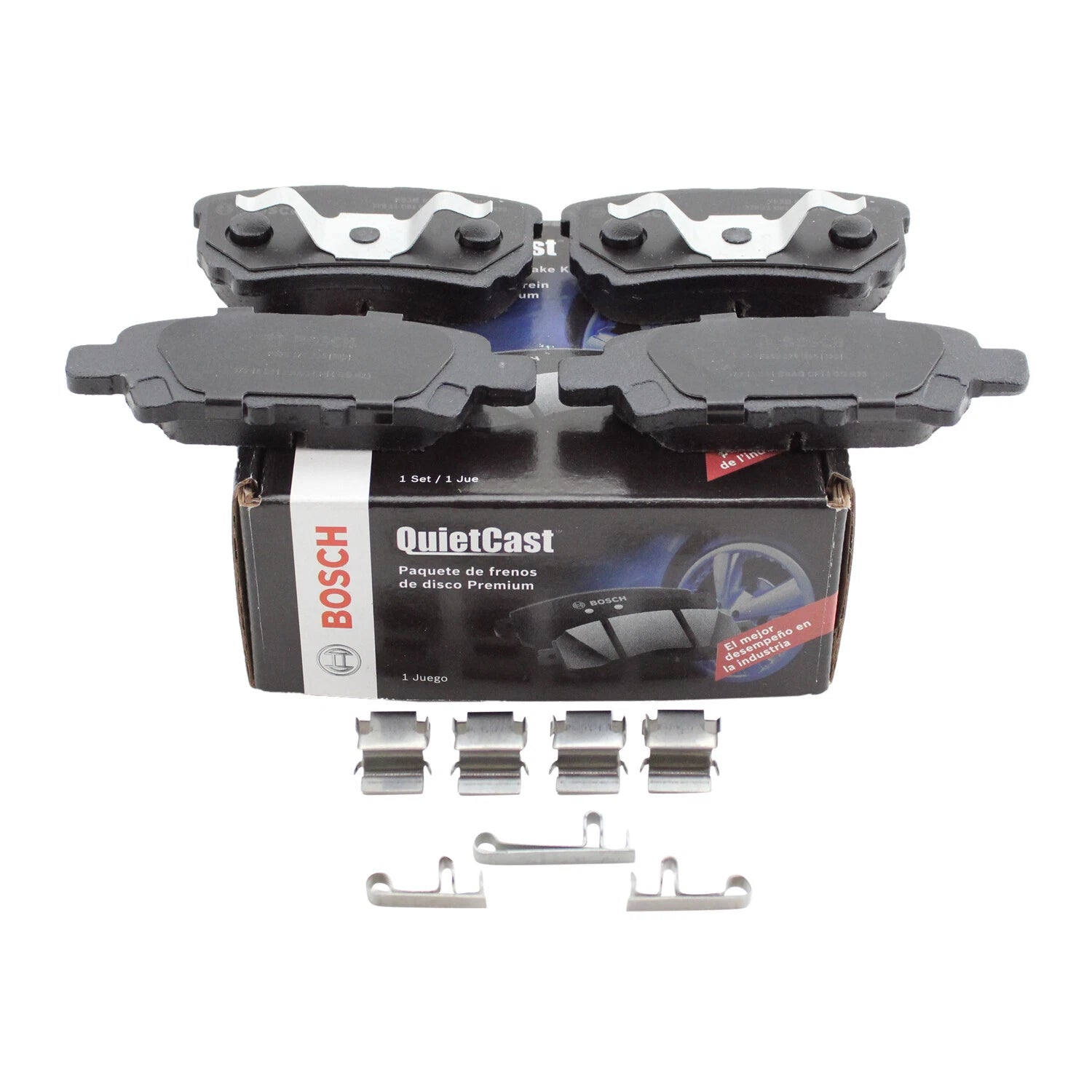 Set of 4 Bosch QuietCast Rear Ceramic Brake Pads for Sebring Caliber Patriot Lancer (2007–2010)