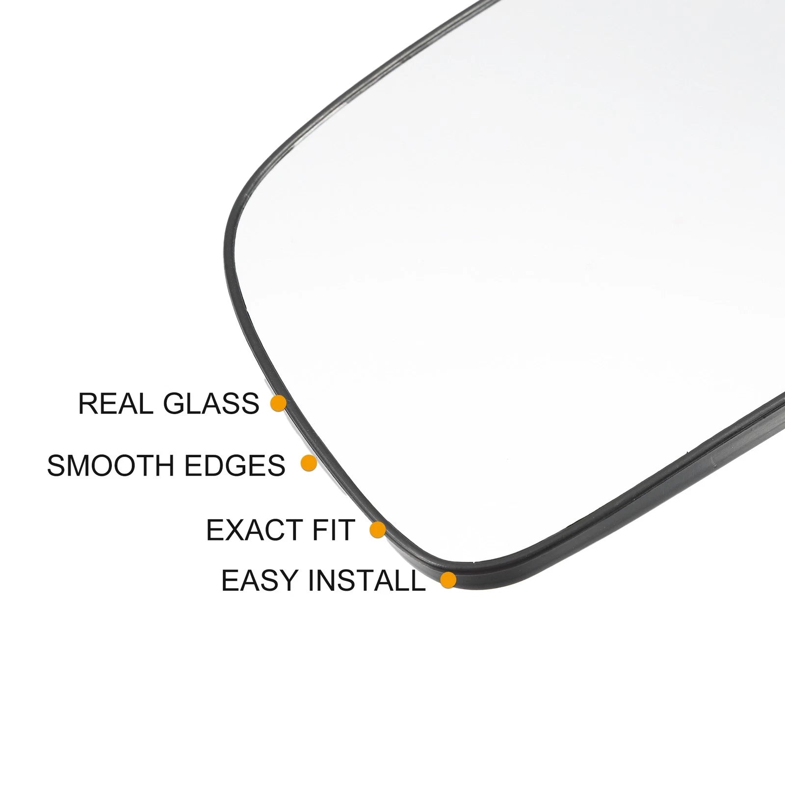 Heated Left Side Rearview Mirror Glass with Backing Plate for Toyota Prius (2010–2015)