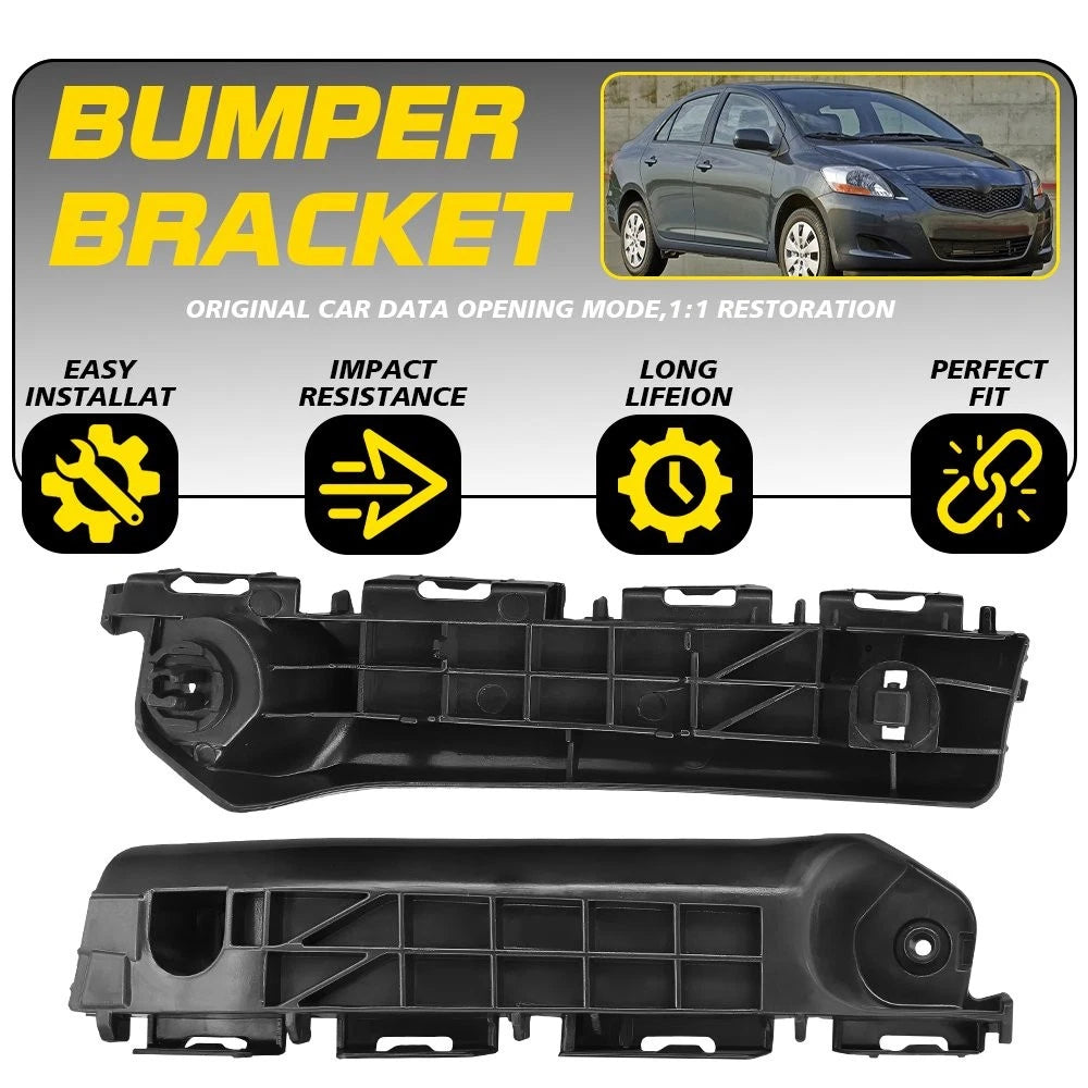 Set of 2 Front Left+Right Bumper Support Brackets for Toyota Yaris (2012–2014)