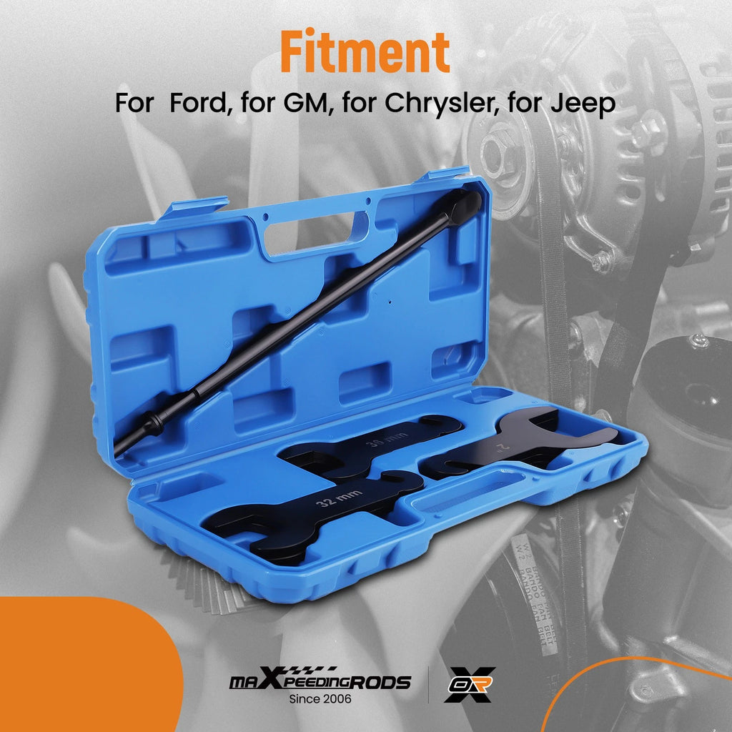 Pneumatic Fan Clutch Wrench Tool Kit for Ford GM Chrysler Jeep
