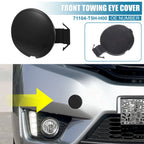Front Bumper Tow Hook Cover 71104-T5H-H00 for Honda Fit Jazz (2014–2017) Black