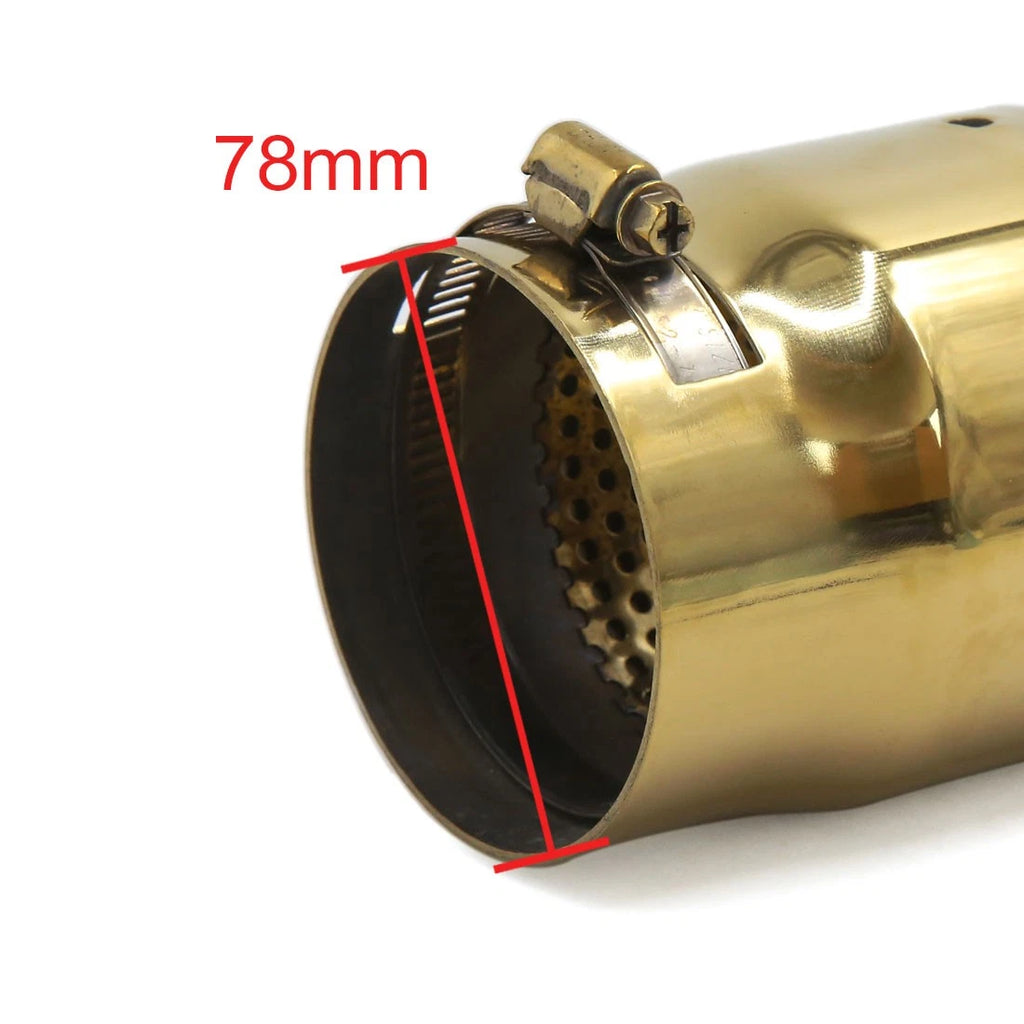 Exhaust Muffler Tip for Audi A6L (150mm Long, 78mm Inlet, Gold Tone)