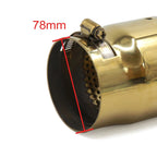 Exhaust Muffler Tip for Audi A6L (150mm Long, 78mm Inlet, Gold Tone)