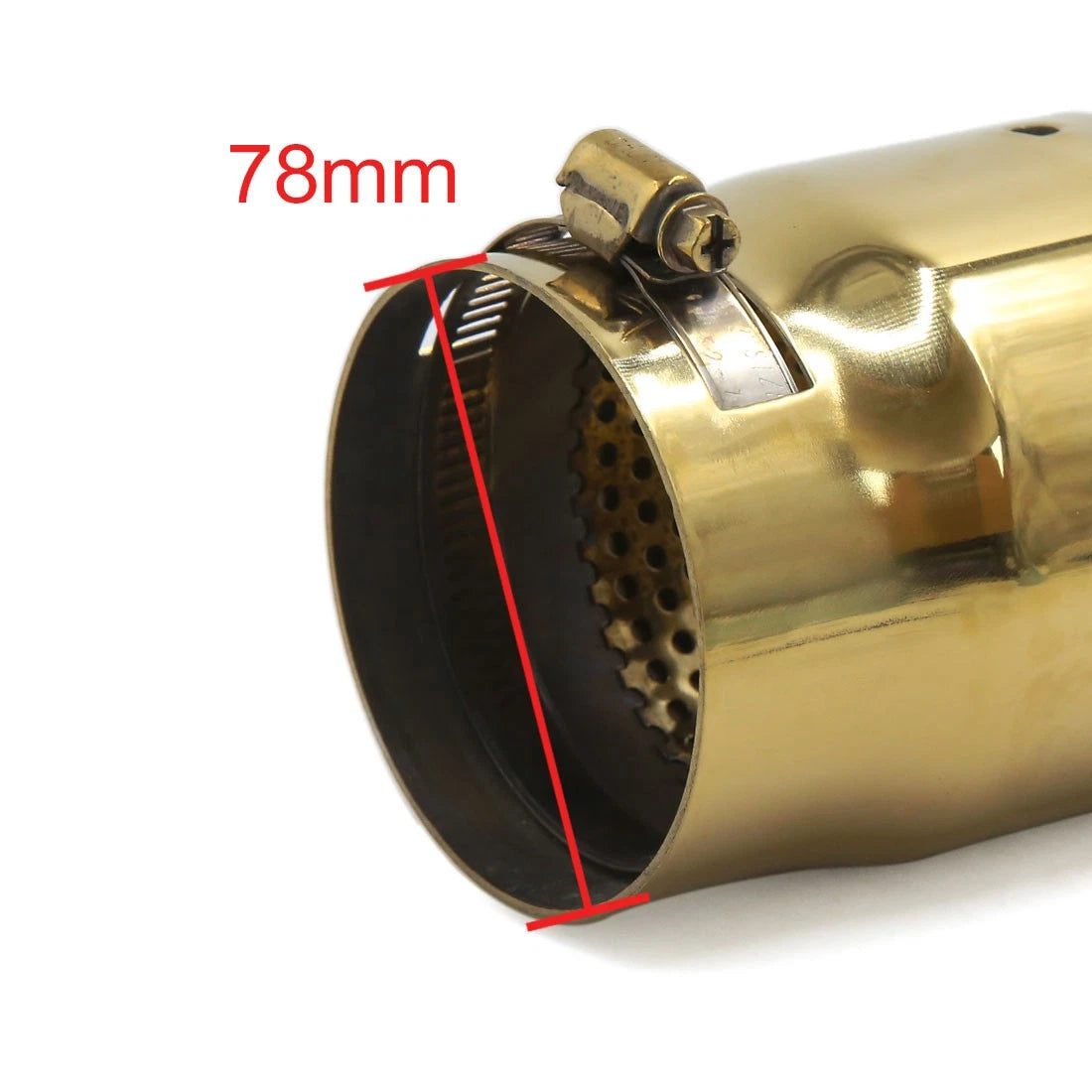Exhaust Muffler Tip for Audi A6L (150mm Long, 78mm Inlet, Gold Tone)