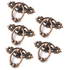 5Pcs Door Pull Knob Ring Handles for Furniture Cabinet Hardware