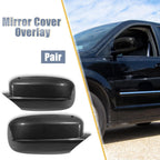 Pair of Carbon Fiber Pattern Rear View Mirror Cover Caps for Dodge Charger (2011–2021) 745065025444