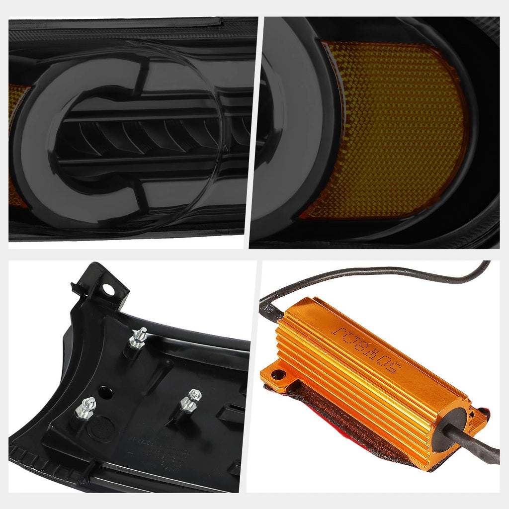 Tinted Amber 3D LED DRL + Sequential Signal Lamp for FJ Cruiser (2007–2014)