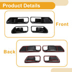 Interior Door Handle Bowl Cover Trim for Toyota Land Cruiser 250 (2024–2025) Black