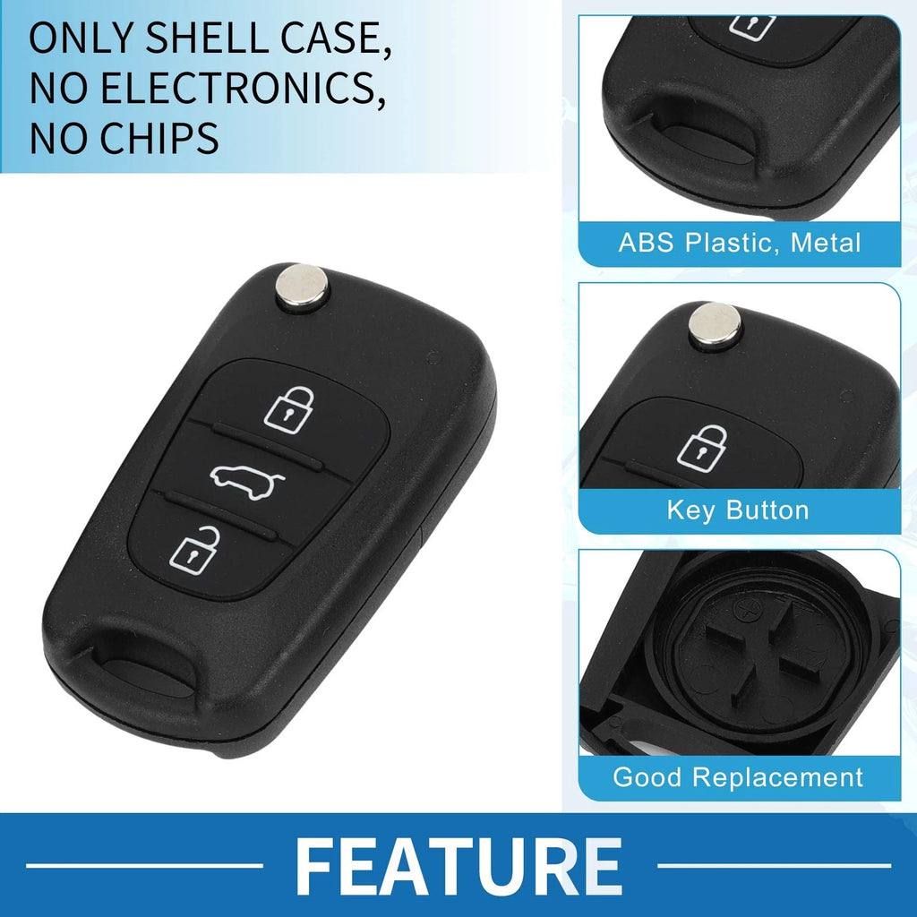 3 Buttons Keyless Entry Remote Key Shell Case for Hyundai i20 i30 i35 iX20 iX35 (2010–2020)
