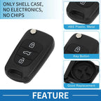 3 Buttons Keyless Entry Remote Key Shell Case for Hyundai i20 i30 i35 iX20 iX35 (2010–2020)