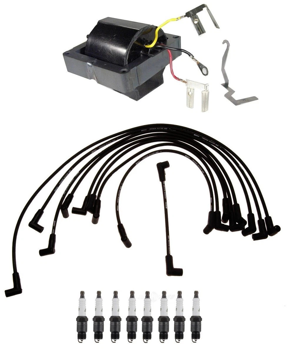 Ignition Wires & Spark Plugs Kit for Chevy G10 G20 GMC G1500 (1970–1995)