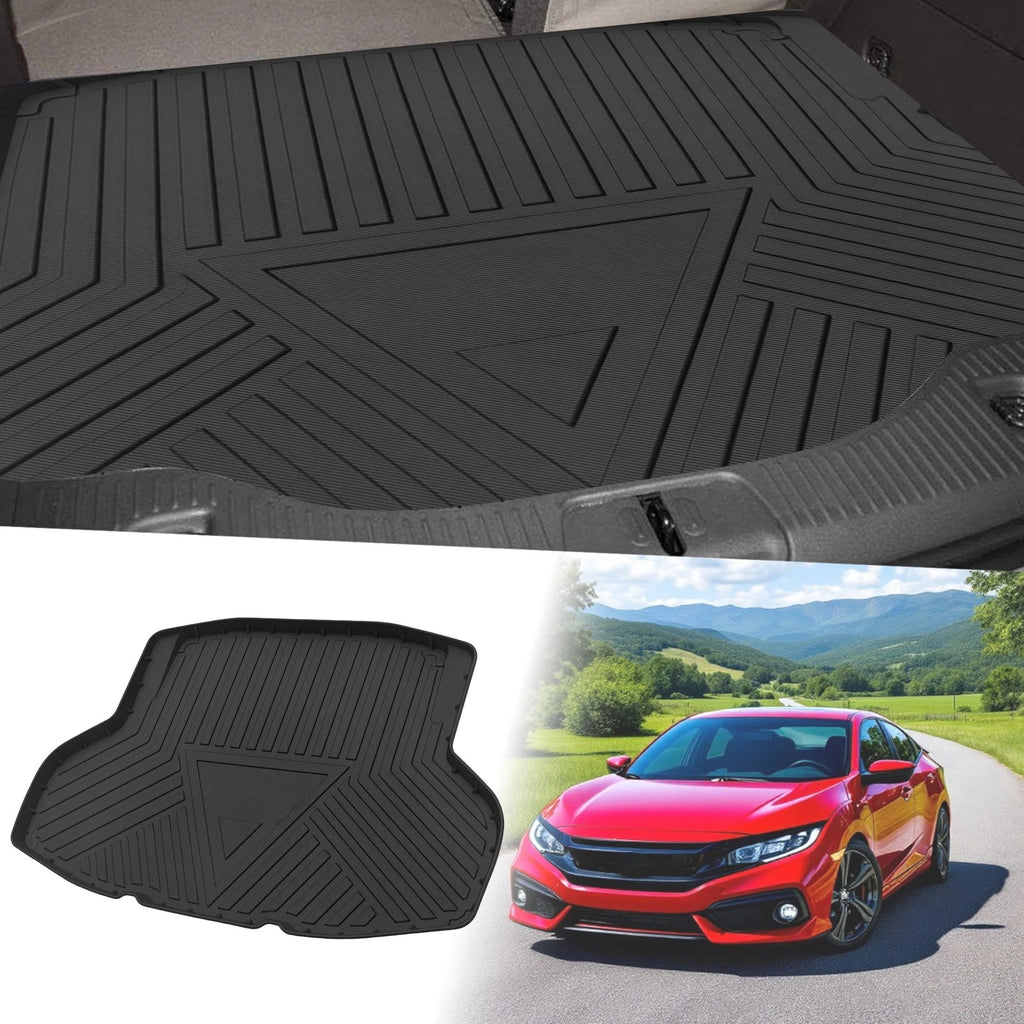Flat Face Cargo Liner Rear Trunk Mat for Honda Civic (2016–2021) TPE