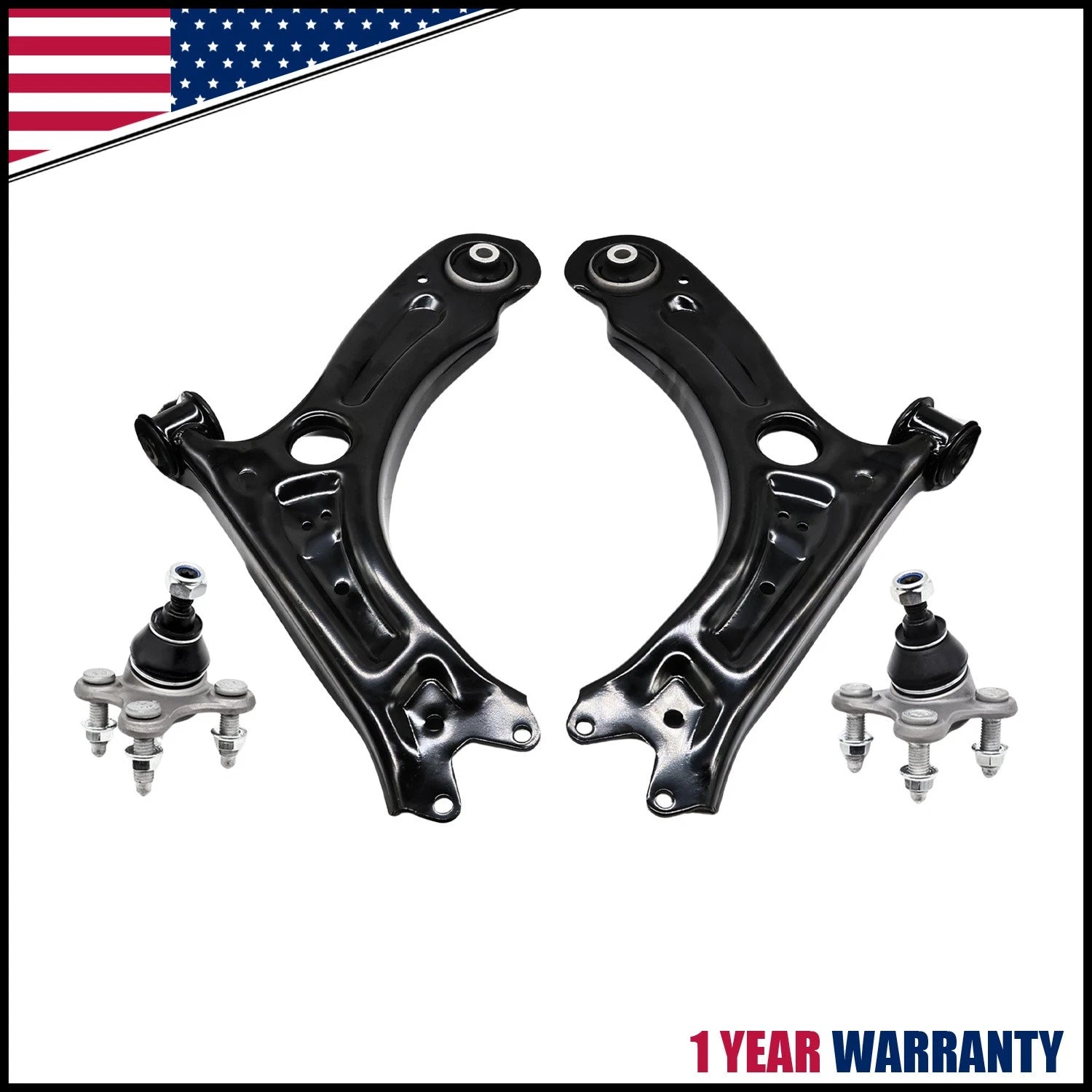 Set of 2 Front Lower Control Arms with Ball Joints for VW Jetta (2011–2018)