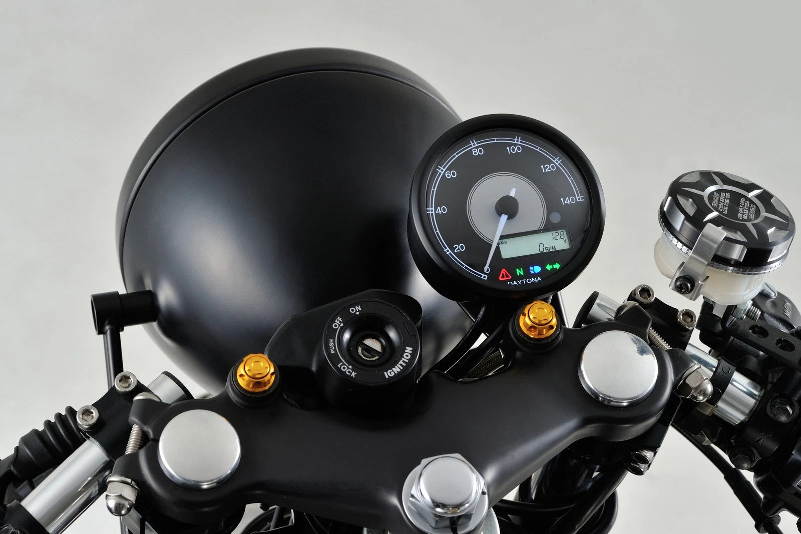 Speedometer 140 MPH for V-Twin Motorcycles (80mm, Black)