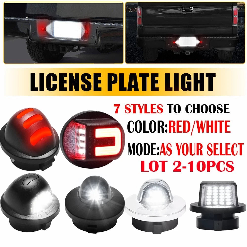 2X LED License Plate Lights for Ford F-150 F-250 F-350 F-450 F-550 (2010–2023)