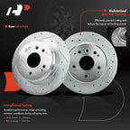 Rear Side Drilled Rotor & Brake Pads for Honda Element (2003-2011)