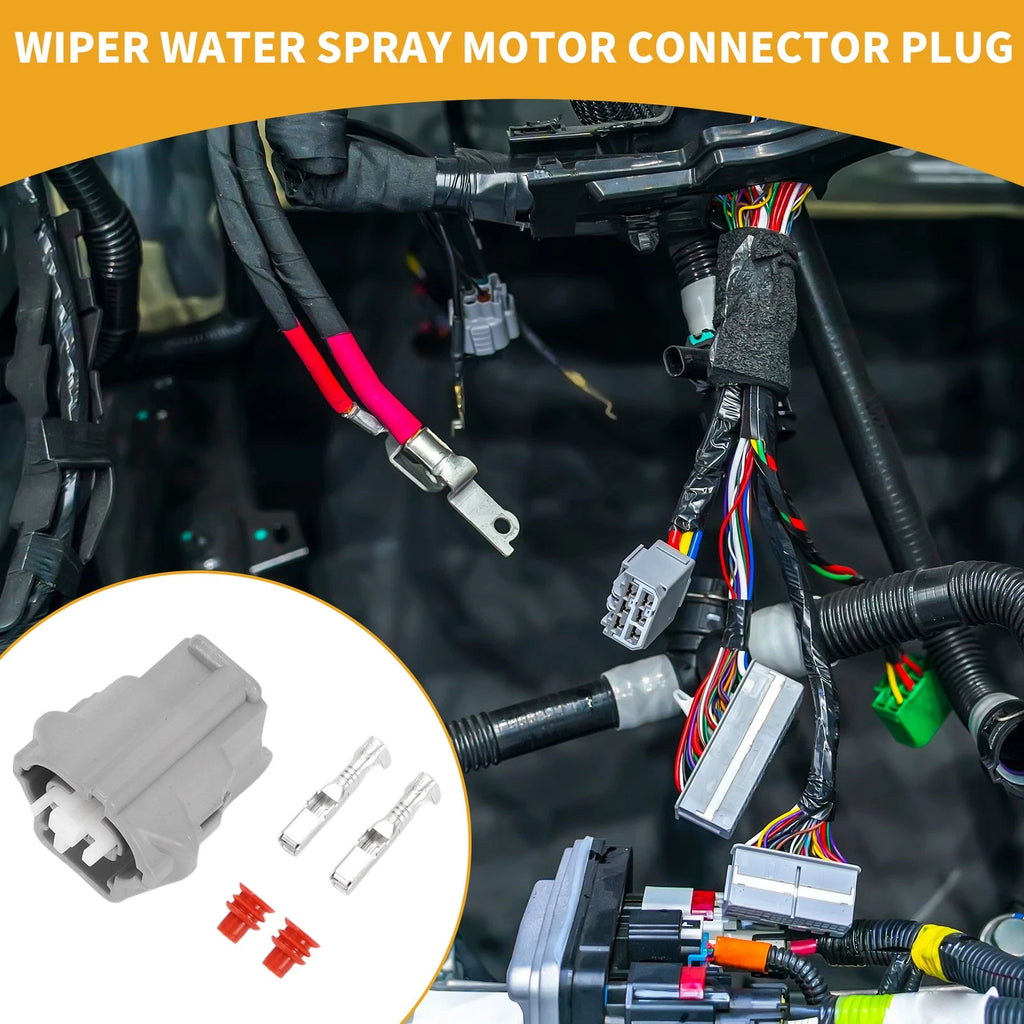 2 Pin Wiper Water Spray Motor Connector Plug for Nissan 
