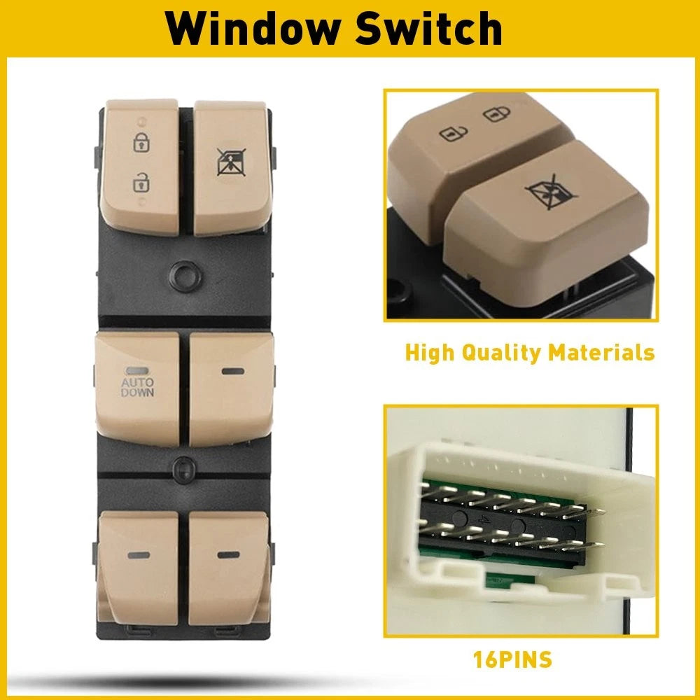 Left Power Window Switch for Hyundai Elantra (2011–2015) EXV