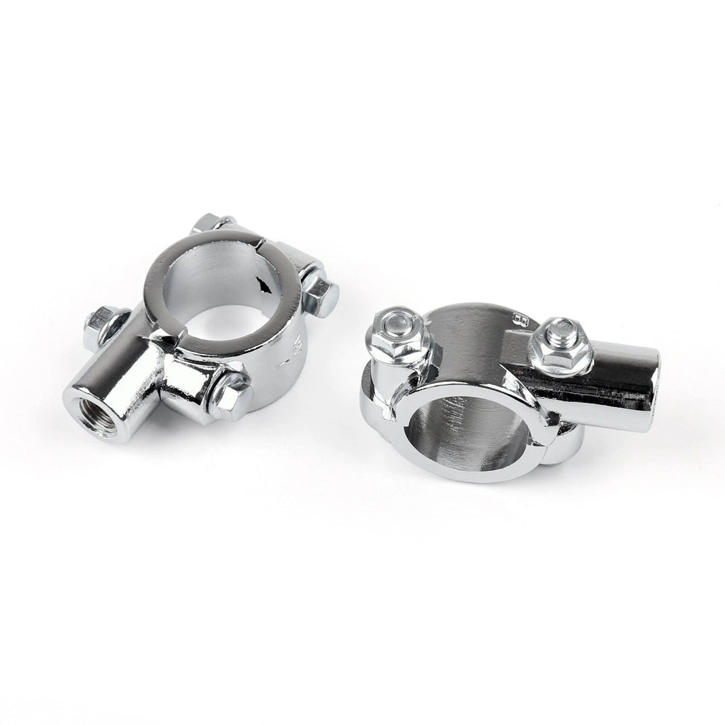 1" 25mm Handlebar 10mm Thread Mirror Mount Holder Clamp for Motorcycle