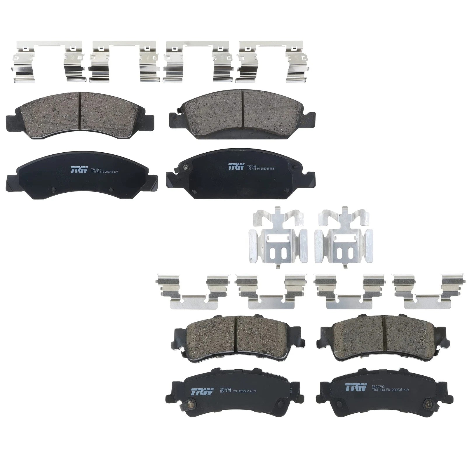 TRW Pro Ceramic Brake Pads Hardware Kit for Silverado Sierra 1500 (2007–2013)