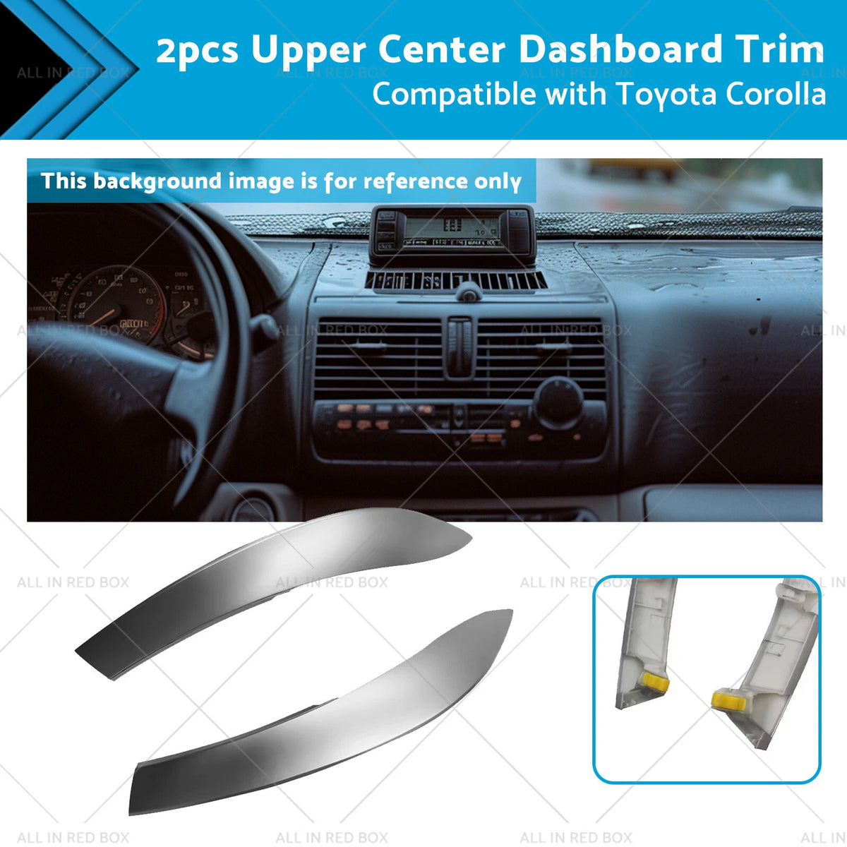 2X Upper Center Dashboard Trim for Toyota Corolla (2009–2013) 55436-02330