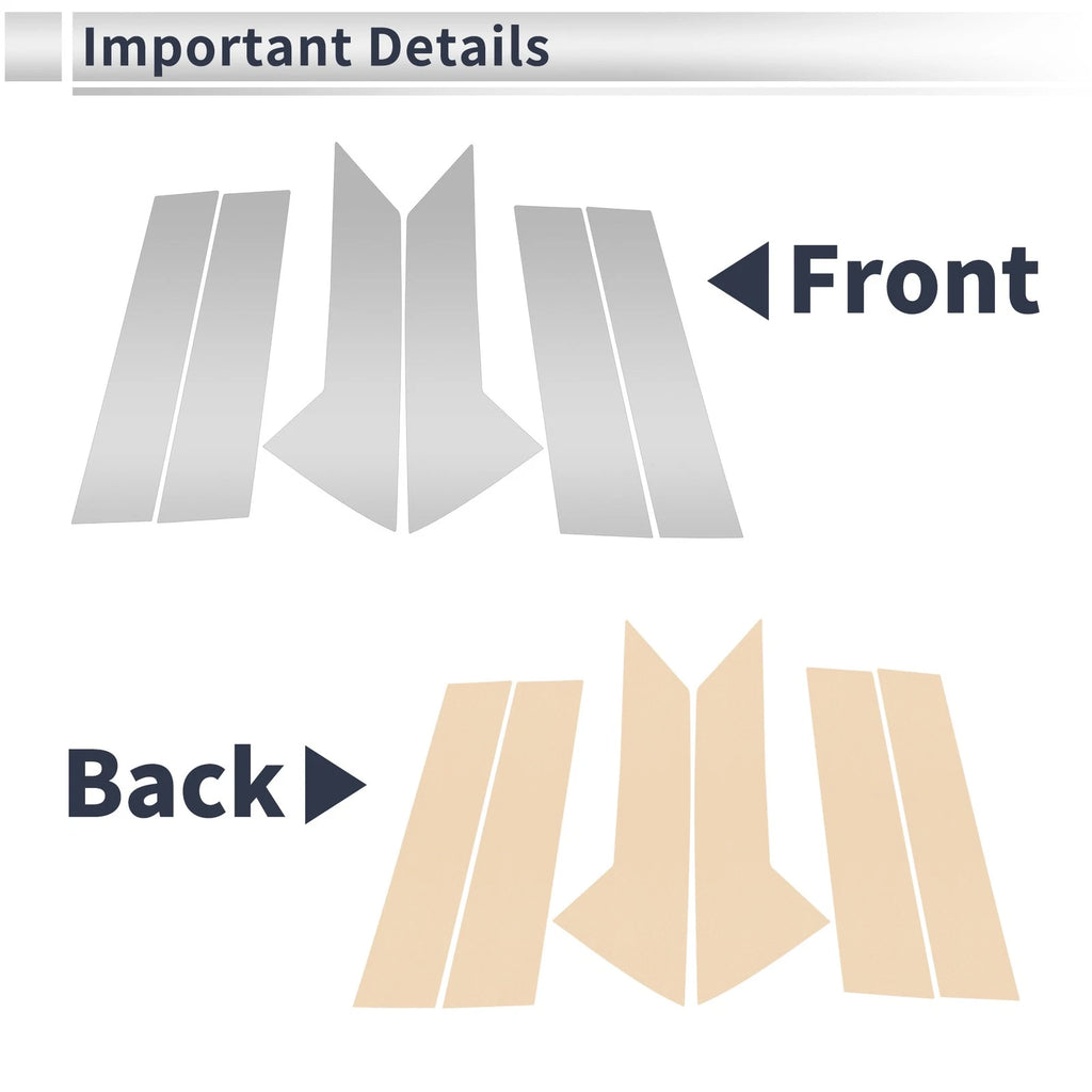6 Pcs Door Pillar Window Trim for Mazda CX-30 (2020–2024) Silver Tone