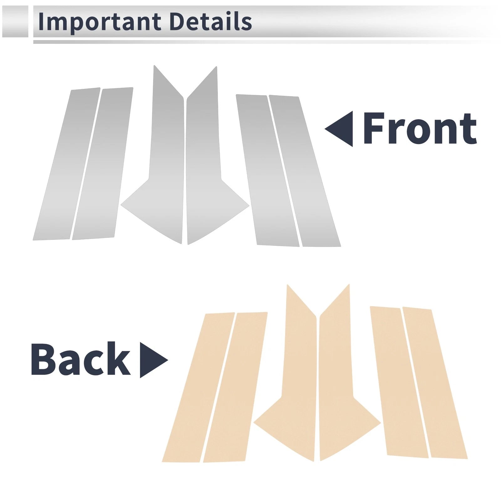 6 Pcs Door Pillar Window Trim for Mazda CX-30 (2020–2024) Silver Tone