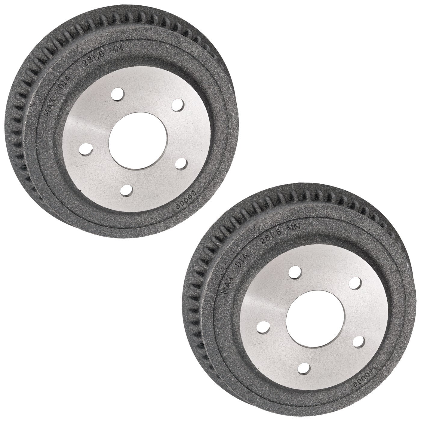Set of 2 Rear Brake Drums for Dodge Ram 1500 (1994–1999)