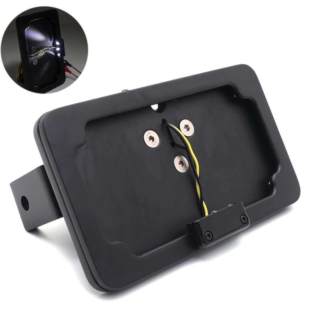 Side-Mount License Plate Bracket w/ LED for Suzuki GSXR 600 750 1000 Hayabusa (2001–2023)