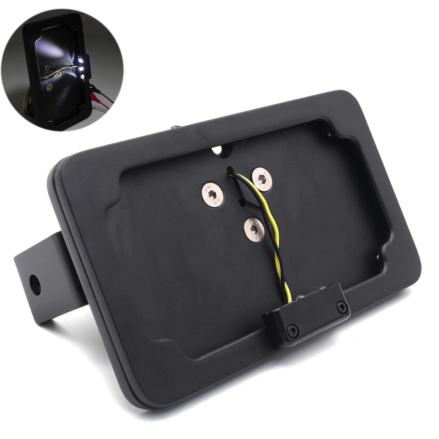 Side-Mount License Plate Bracket w/ LED for Suzuki GSXR 600 750 1000 Hayabusa (2001–2023)