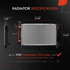 Radiator with Trans Oil Cooler for Ford Mustang (1994–1996)