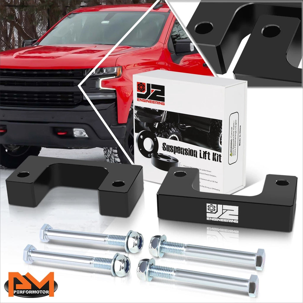 J2 2" Front Low Mount Lift Kit Spacers for Silverado/Sierra 1500 (2007–2022)