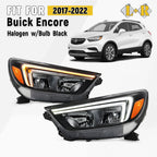 Set of 2 Halogen Headlights w/LED DRL for Buick Encore (2017–2022)