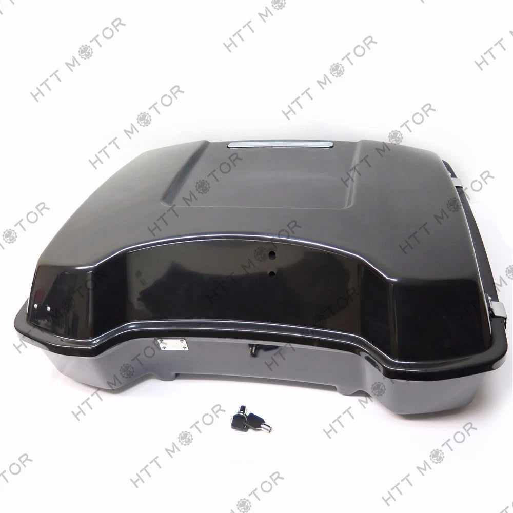 Unpainted Black Tour Pak Trunk w/ Lock & Liner for Harley Touring (1997–2008)