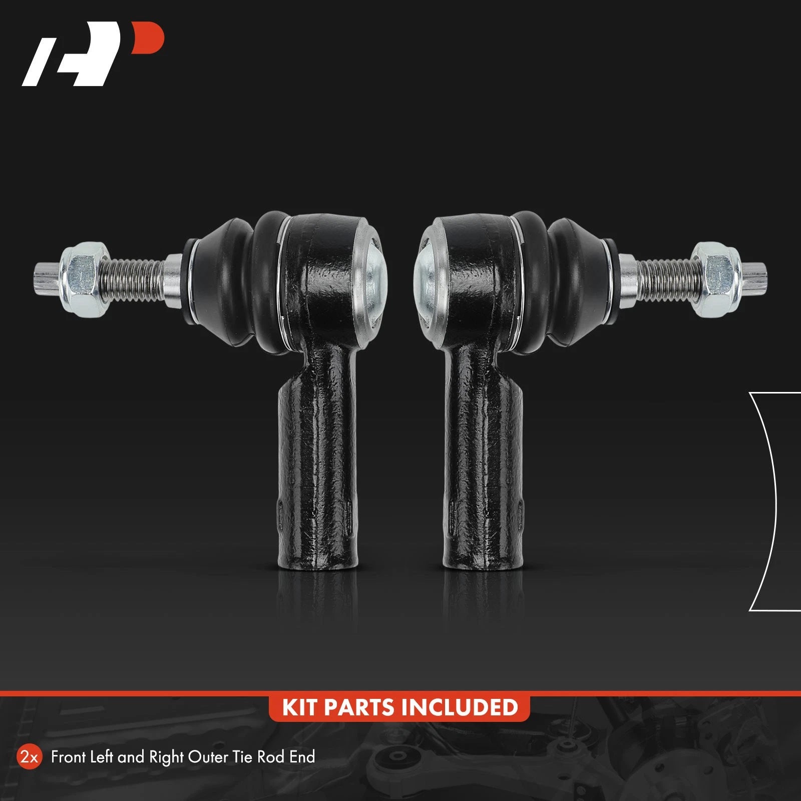 2X Front Outer Tie Rod End for Ford E-Transit (2022-2025)