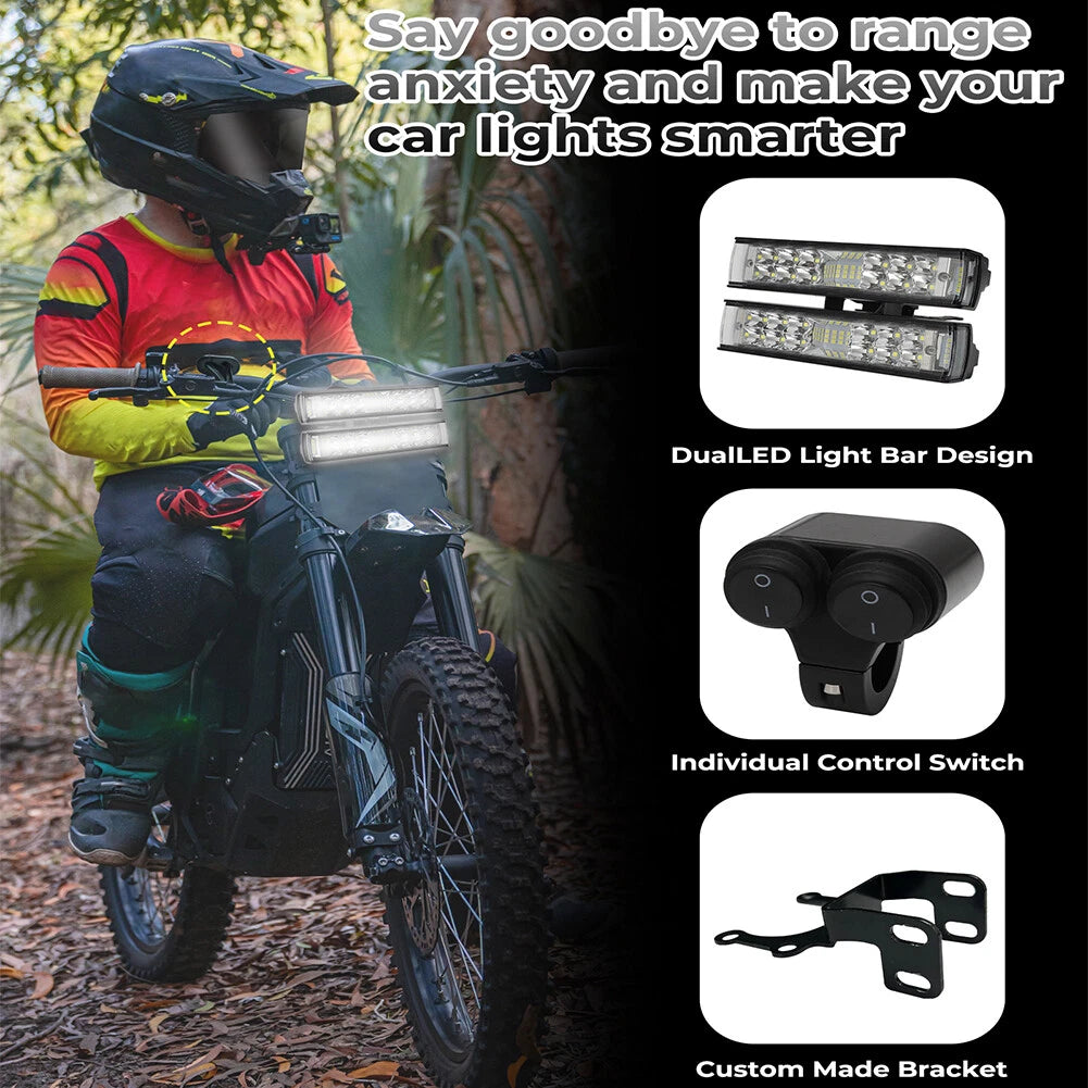 LED Headlight Dual Light Bar & Bracket for Talaria Sting R MX4 eBike